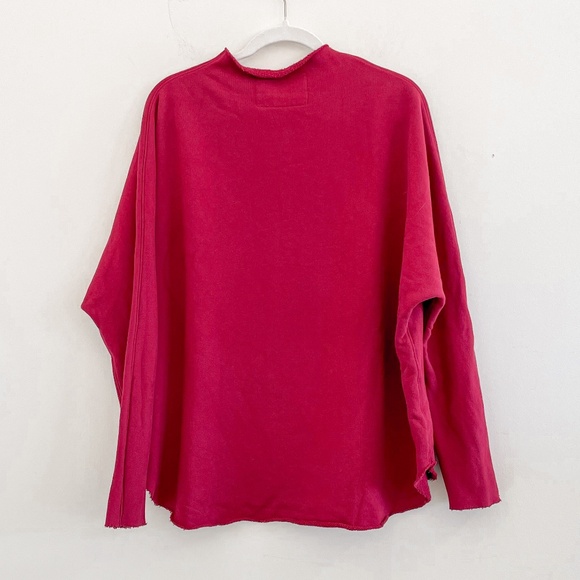 Frank & Eileen Effie Triple Fleece Funnel Neck Capelet Red L NWOT - Picture 7 of 9